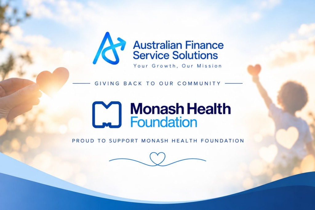 AUFSS and Monash Health Foundation logos: giving back to our community, proud to support Monash Health Foundation